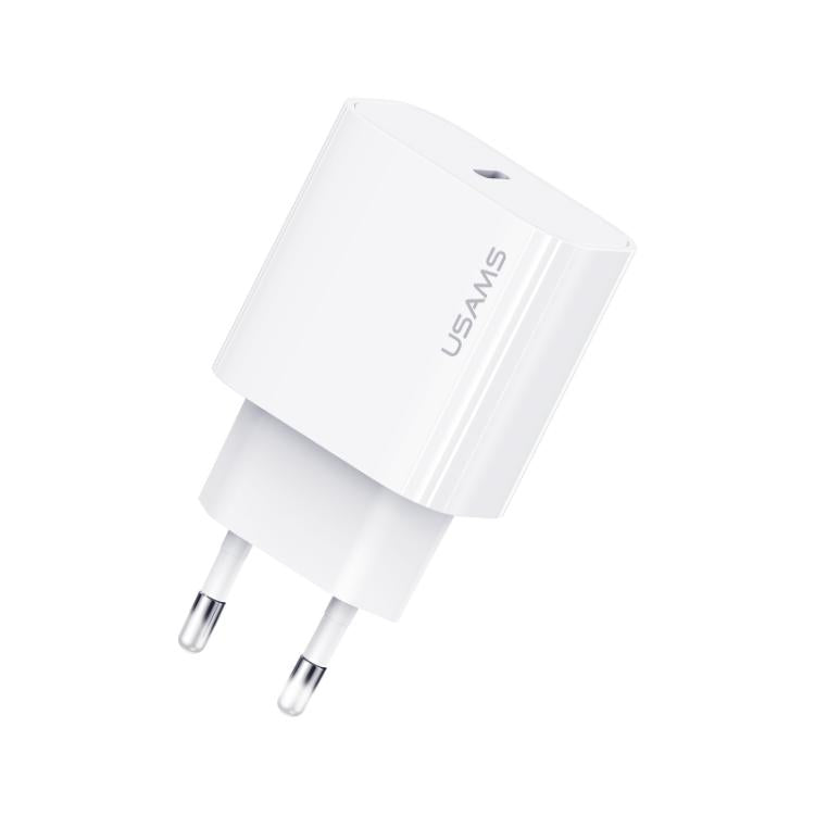 USAMS CC226 T65 PD20W USB-C / Type-C シングルポート急速充電器、EUプラグ、CC226