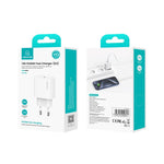 USAMS CC226 T65 PD20W USB-C / Type-C シングルポート急速充電器、EUプラグ、CC226
