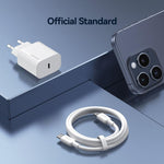 USAMS CC226 T65 PD20W USB-C / Type-C シングルポート急速充電器、EUプラグ、CC226