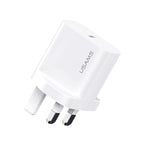 USAMS CC227 T65 PD20W USB-C / Type-C シングルポート急速充電器、UKプラグ、CC227