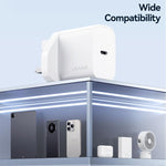 USAMS CC227 T65 PD20W USB-C / Type-C シングルポート急速充電器、UKプラグ、CC227