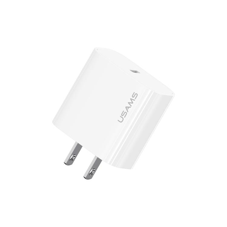 USAMS CC228 T65 PD20W USB-C / Type-C シングルポート急速充電器、USプラグ、CC228