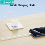 USAMS CC228 T65 PD20W USB-C / Type-C シングルポート急速充電器、USプラグ、CC228