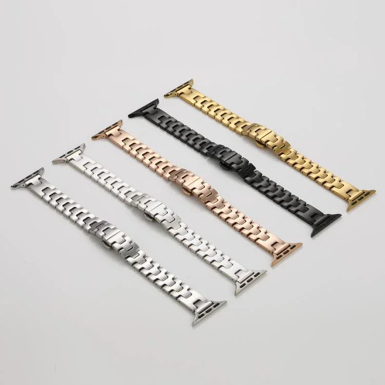 Hスタイル 幅14mm ステンレススチール メタルウォッチバンド、Apple Watch 46mm / 49mm / 45mm / 44mm用、Apple Watch 42mm / 41mm / 40mm / 38mm用