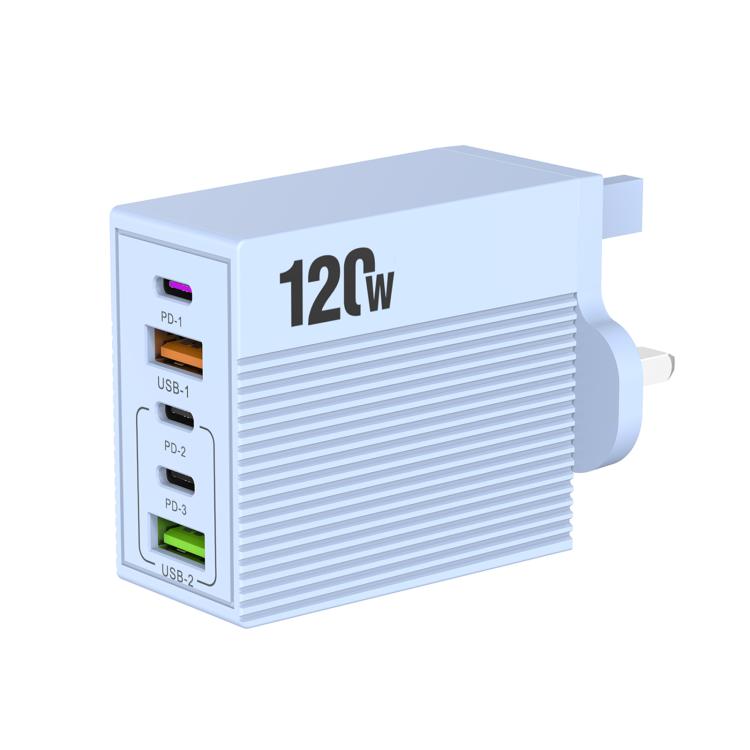 ADC-F007 120W 3xType-C Dual USB Multi-Port Charger, US Plug, EU Plug, UK Plug