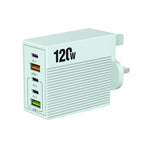 ADC-F007 120W 3xType-C Dual USB Multi-Port Charger, US Plug, EU Plug, UK Plug