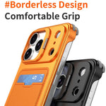 J TRIBE メタルフレームレスカードスロットレンズホルダースマホケース、iPhone 17 Pro Max 用、iPhone 17 Pro 用、iPhone 17 用、iPhone Air 用、iPhone 16 Pro Max 用、iPhone 16 Pro 用、iPhone 15 Pro Max 用、iPhone 15 Pro 用