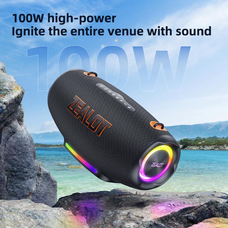 Zealot S127 100W ポータブル屋外用カラフルBluetoothスピーカー