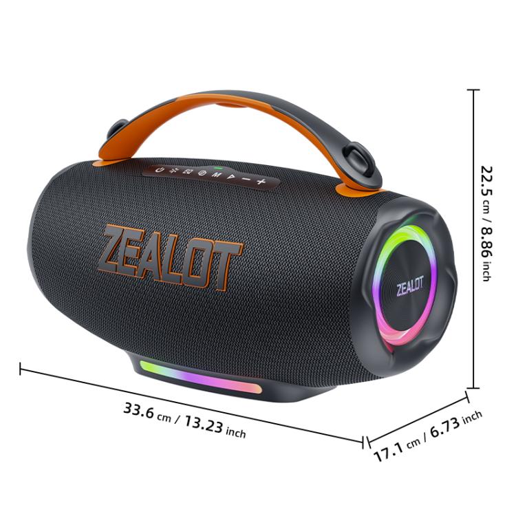 Zealot S167 100W ポータブルハンドヘルド屋外用RGB Bluetoothスピーカー