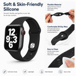5個セット xDfind 無地 シリコンスポーツウォッチバンド、Apple Watch 42 / 44 / 45 / 46 / 49mm用、Apple Watch 38 / 40 / 41 / S11 42mm用