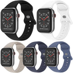 5個セット xDfind バタフライバックル シリコンウォッチバンド、Apple Watch 42 / 44 / 45 / 46 / 49mm用、Apple Watch 38 / 40 / 41 / S11 42mm用