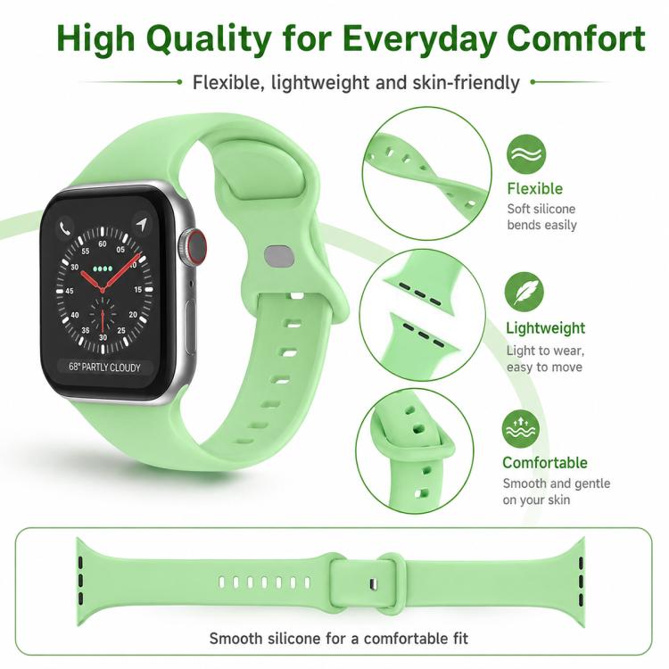 5個セット xDfind バタフライバックル シリコンウォッチバンド、Apple Watch 42 / 44 / 45 / 46 / 49mm用、Apple Watch 38 / 40 / 41 / S11 42mm用