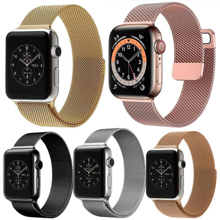 5個セット xDfind ミラネーゼループ 磁気メタルウォッチバンド、Apple Watch 42 / 44 / 45 / 46 / 49mm用、Apple Watch 38 / 40 / 41 / S11 42mm用