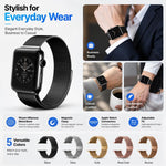 5個セット xDfind ミラネーゼループ 磁気メタルウォッチバンド、Apple Watch 42 / 44 / 45 / 46 / 49mm用、Apple Watch 38 / 40 / 41 / S11 42mm用