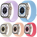 5個セット xDfind 編みナイロン フック＆ループファスナーベルトウォッチバンド、Apple Watch 42 / 44 / 45 / 46 / 49mm用、Apple Watch 38 / 40 / 41 / S11 42mm用