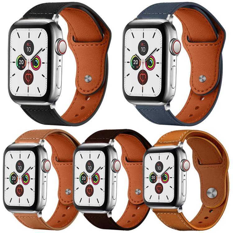5個セット xDfind リベットバックル 本革ウォッチバンド、Apple Watch 42 / 44 / 45 / 46 / 49mm用、Apple Watch 38 / 40 / 41 / S11 42mm用