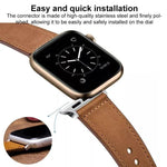 5個セット xDfind リベットバックル 本革ウォッチバンド、Apple Watch 42 / 44 / 45 / 46 / 49mm用、Apple Watch 38 / 40 / 41 / S11 42mm用
