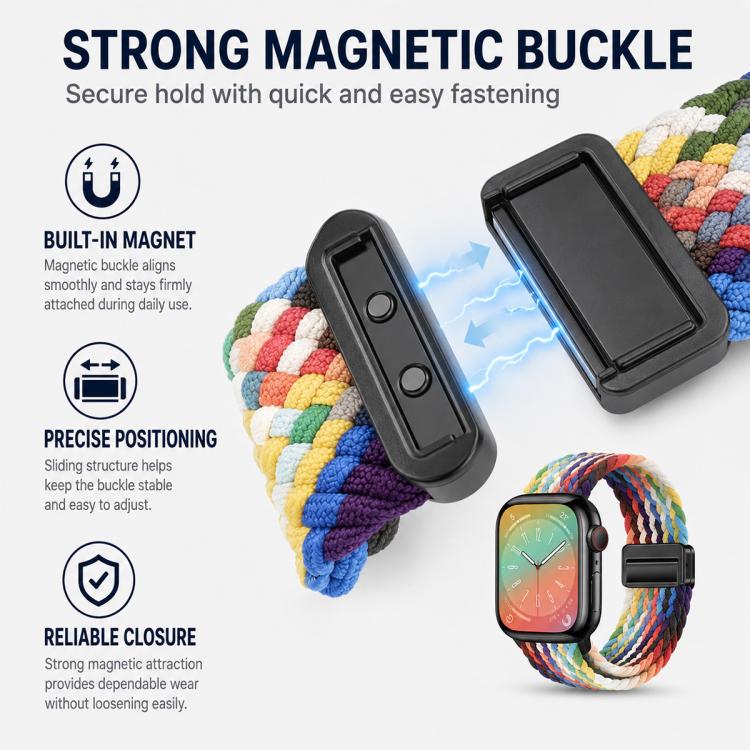 5個セット xDfind 磁気バックルループ 編みウォッチバンド、Apple Watch 42 / 44 / 45 / 46 / 49mm用、Apple Watch 38 / 40 / 41 / S11 42mm用