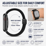 5個セット xDfind 磁気バックルループ 編みウォッチバンド、Apple Watch 42 / 44 / 45 / 46 / 49mm用、Apple Watch 38 / 40 / 41 / S11 42mm用