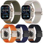 5個セット xDfind パラシュートバックル ストレッチナイロンウォッチバンド、Apple Watch 42 / 44 / 45 / 46 / 49mm用、Apple Watch 38 / 40 / 41 / S11 42mm用