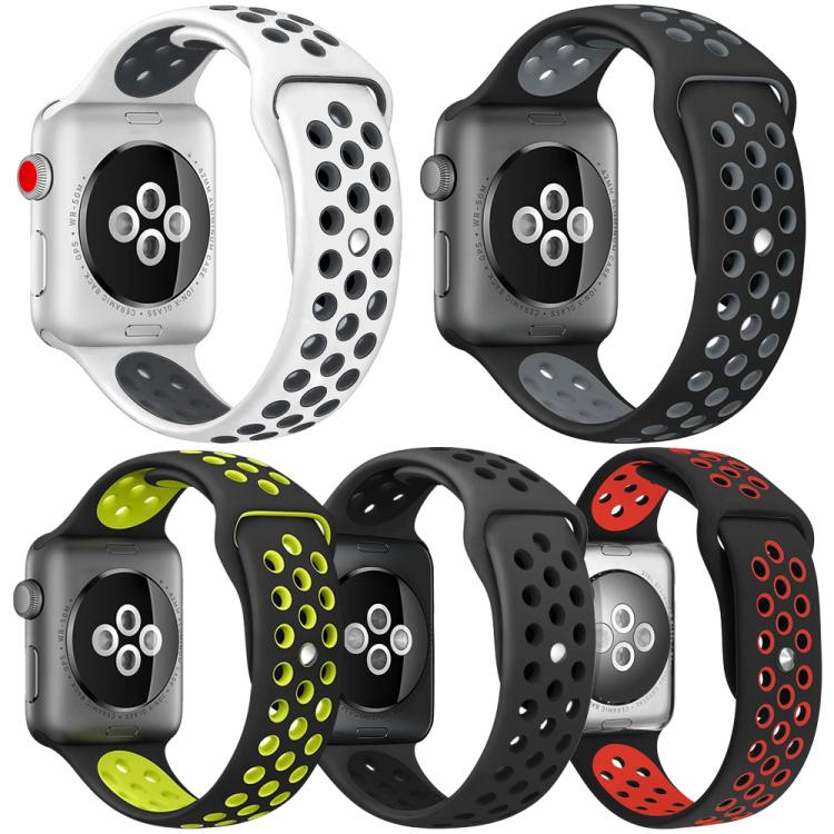 5個セット xDfind ツートンカラー シリコンスポーツウォッチバンド、Apple Watch 42 / 44 / 45 / 46 / 49mm用、Apple Watch 38 / 40 / 41 / S11 42mm用