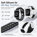 5個セット xDfind ツートンカラー シリコンスポーツウォッチバンド、Apple Watch 42 / 44 / 45 / 46 / 49mm用、Apple Watch 38 / 40 / 41 / S11 42mm用