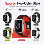 5個セット xDfind ツートンカラー シリコンスポーツウォッチバンド、Apple Watch 42 / 44 / 45 / 46 / 49mm用、Apple Watch 38 / 40 / 41 / S11 42mm用