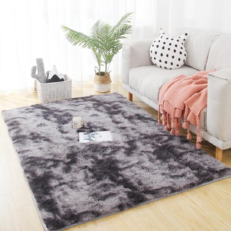 シンプルソファベッドサイド グラデーションカーペット リビングルーム・ベッドルームマット、レインボー100x200cm、ピンクパープル100x200cm、ライトグレー100x200cm