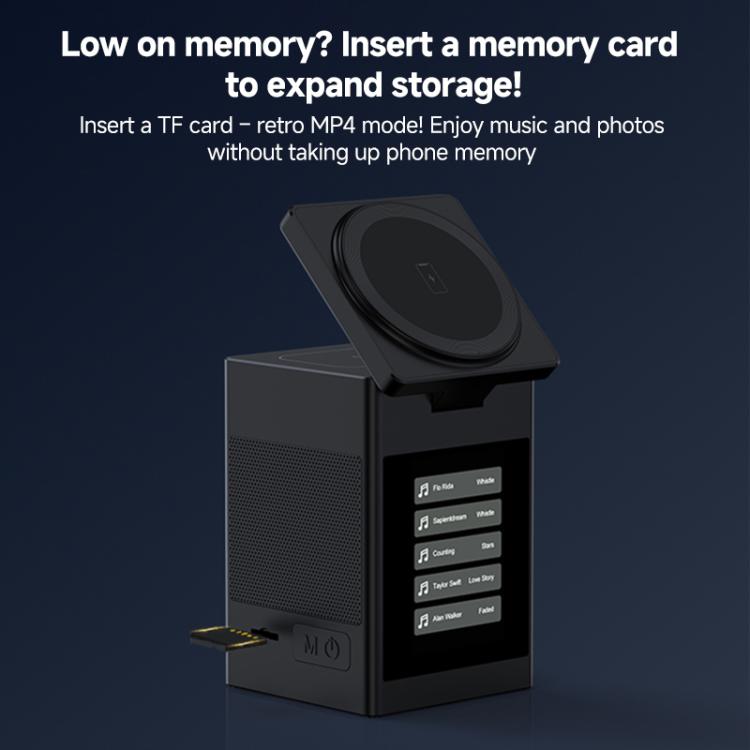 S5D 3 in 1 15W Multi-functional Touchscreen Wireless Charger with Bluetooth Speaker Function