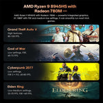 GXMO GH8 Windows 11 Pro ミニPC、AMD Ryzen 9 8945HS オクタコアプロセッサ、メモリなし、16GB+512GB