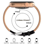 xDfind レトロフローラル彫刻 ステンレススチール ハイブリッド本革ウォッチバンド、Apple Watch 38 / 40 / 41 / S11 42mm用