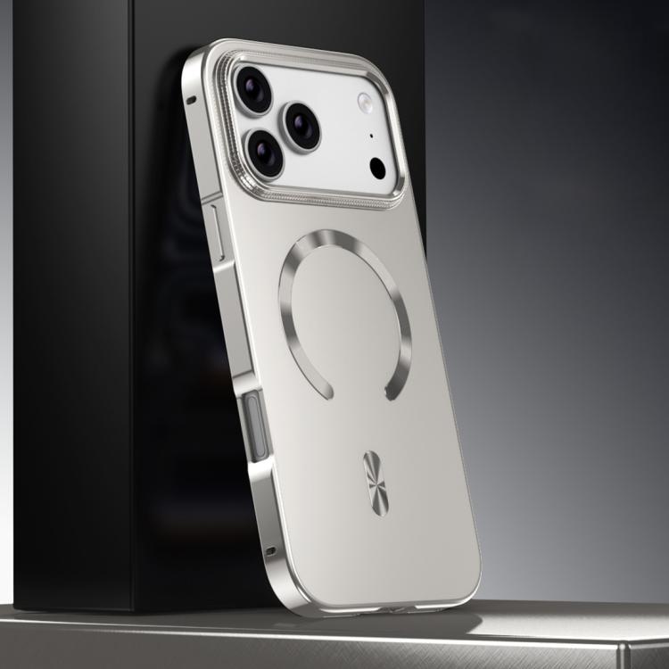 フロストマグネティックシールドMagSafe合金メタルスマホケース、iPhone 17 Pro Max用、iPhone 17 Pro用、iPhone 17用、iPhone Air用、iPhone 16 Pro Max用、iPhone 16 Pro用、iPhone 15 Pro Max用、iPhone 15 Pro用