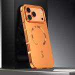 フロストマグネティックシールドMagSafe合金メタルスマホケース、iPhone 17 Pro Max用、iPhone 17 Pro用、iPhone 17用、iPhone Air用、iPhone 16 Pro Max用、iPhone 16 Pro用、iPhone 15 Pro Max用、iPhone 15 Pro用