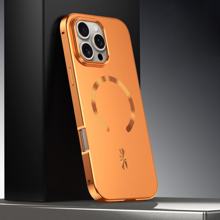 フロストマグネティックシールドMagSafe合金メタルスマホケース、iPhone 17 Pro Max用、iPhone 17 Pro用、iPhone 17用、iPhone Air用、iPhone 16 Pro Max用、iPhone 16 Pro用、iPhone 15 Pro Max用、iPhone 15 Pro用