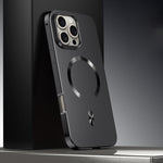 フロストマグネティックシールドMagSafe合金メタルスマホケース、iPhone 17 Pro Max用、iPhone 17 Pro用、iPhone 17用、iPhone Air用、iPhone 16 Pro Max用、iPhone 16 Pro用、iPhone 15 Pro Max用、iPhone 15 Pro用