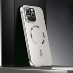 フロストマグネティックシールドMagSafe合金メタルスマホケース、iPhone 17 Pro Max用、iPhone 17 Pro用、iPhone 17用、iPhone Air用、iPhone 16 Pro Max用、iPhone 16 Pro用、iPhone 15 Pro Max用、iPhone 15 Pro用