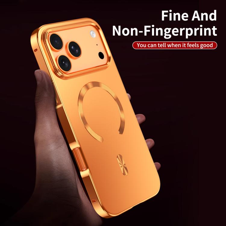 フロストマグネティックシールドMagSafe合金メタルスマホケース、iPhone 17 Pro Max用、iPhone 17 Pro用、iPhone 17用、iPhone Air用、iPhone 16 Pro Max用、iPhone 16 Pro用、iPhone 15 Pro Max用、iPhone 15 Pro用