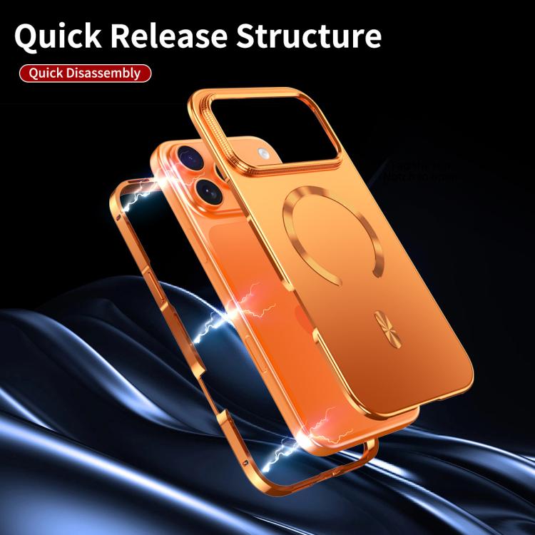 フロストマグネティックシールドMagSafe合金メタルスマホケース、iPhone 17 Pro Max用、iPhone 17 Pro用、iPhone 17用、iPhone Air用、iPhone 16 Pro Max用、iPhone 16 Pro用、iPhone 15 Pro Max用、iPhone 15 Pro用