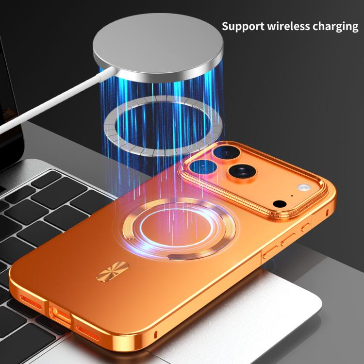 フロストマグネティックシールドMagSafe合金メタルスマホケース、iPhone 17 Pro Max用、iPhone 17 Pro用、iPhone 17用、iPhone Air用、iPhone 16 Pro Max用、iPhone 16 Pro用、iPhone 15 Pro Max用、iPhone 15 Pro用
