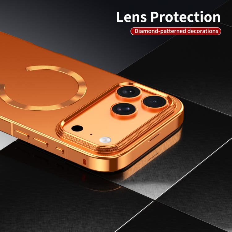 フロストマグネティックシールドMagSafe合金メタルスマホケース、iPhone 17 Pro Max用、iPhone 17 Pro用、iPhone 17用、iPhone Air用、iPhone 16 Pro Max用、iPhone 16 Pro用、iPhone 15 Pro Max用、iPhone 15 Pro用