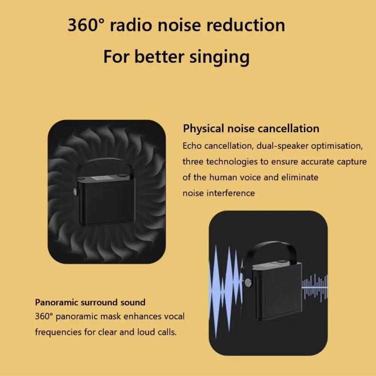 YS-219 ミニポータブルカラオケワイヤレスBluetoothスピーカー 2本マイク付き