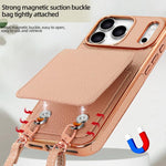 VIETAOライチテクスチャ財布PUスマホケースストラップ付き、iPhone 17 Pro Max用、iPhone 17 Pro用