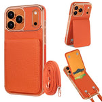VIETAOライチテクスチャ財布PUスマホケースストラップ付き、iPhone 17 Pro Max用、iPhone 17 Pro用