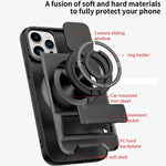 レンズスライディングウィンドウ多機能磁気耐衝撃フォンケース、iPhone 13 Pro Max用、iPhone 13 Pro用、iPhone 12 Pro Max用、iPhone 11 Pro Max用、iPhone 11用