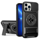 レンズスライディングウィンドウ多機能磁気耐衝撃フォンケース、iPhone 13 Pro Max用、iPhone 13 Pro用、iPhone 12 Pro Max用、iPhone 11 Pro Max用、iPhone 11用