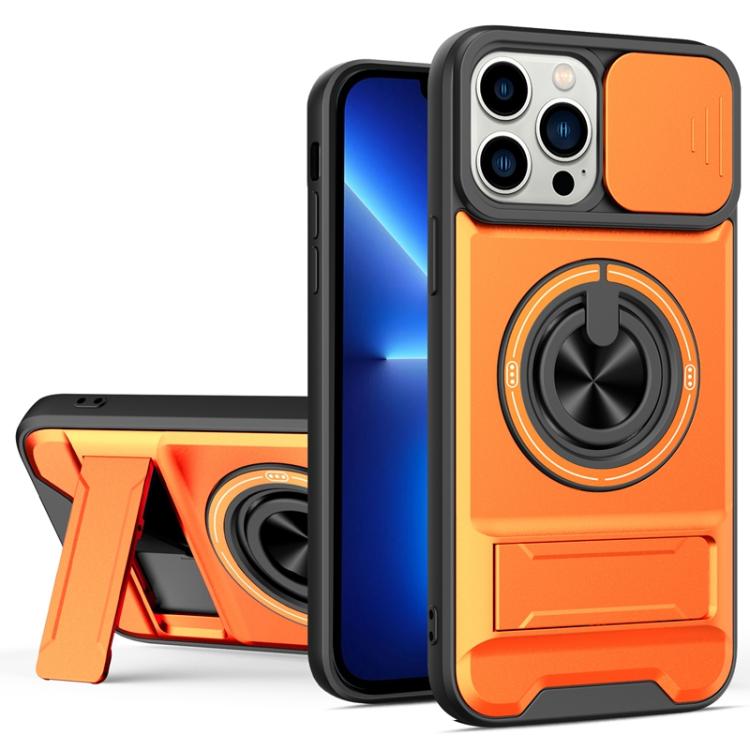 レンズスライディングウィンドウ多機能磁気耐衝撃フォンケース、iPhone 13 Pro Max用、iPhone 13 Pro用、iPhone 12 Pro Max用、iPhone 11 Pro Max用、iPhone 11用