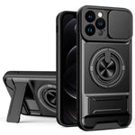 レンズスライディングウィンドウ多機能磁気耐衝撃フォンケース、iPhone 13 Pro Max用、iPhone 13 Pro用、iPhone 12 Pro Max用、iPhone 11 Pro Max用、iPhone 11用