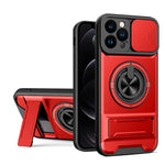 レンズスライディングウィンドウ多機能磁気耐衝撃フォンケース、iPhone 13 Pro Max用、iPhone 13 Pro用、iPhone 12 Pro Max用、iPhone 11 Pro Max用、iPhone 11用