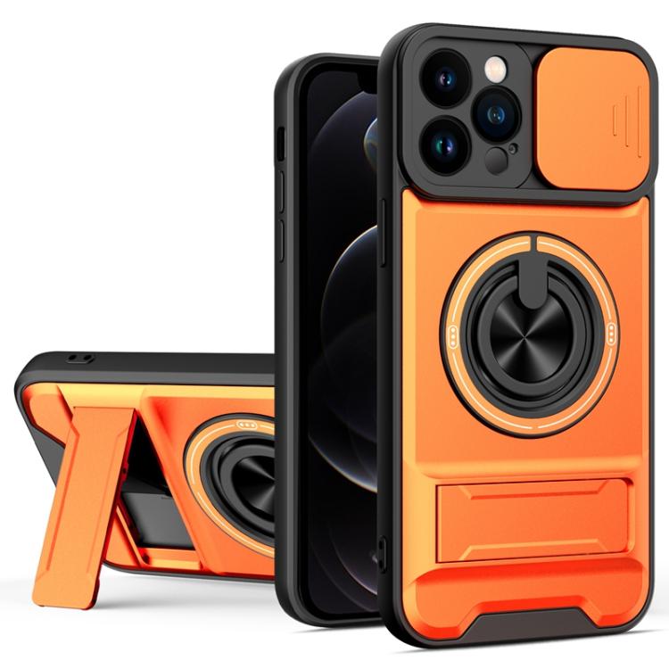 レンズスライディングウィンドウ多機能磁気耐衝撃フォンケース、iPhone 13 Pro Max用、iPhone 13 Pro用、iPhone 12 Pro Max用、iPhone 11 Pro Max用、iPhone 11用