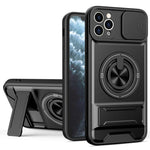 レンズスライディングウィンドウ多機能磁気耐衝撃フォンケース、iPhone 13 Pro Max用、iPhone 13 Pro用、iPhone 12 Pro Max用、iPhone 11 Pro Max用、iPhone 11用